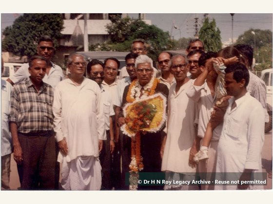Dr H N Roy in Patna leaving for England
