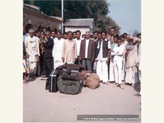 Dr H N Roy in Sarai leaving for England