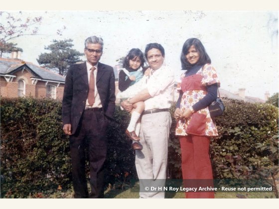 Dr H N Roy with family and friends in England 4