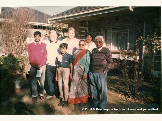Dr H N Roy with family and friends in South Africa 1