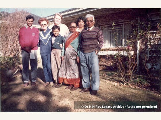 Dr H N Roy with family and friends in South Africa 2