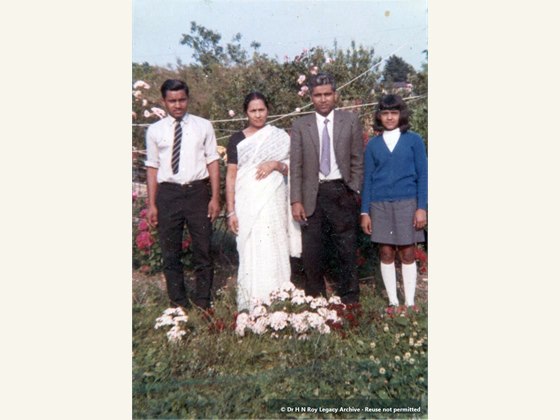 Dr H N Roy with family England 3