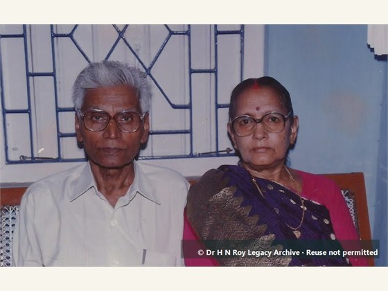Dr H N Roy with Wife Indra Devi